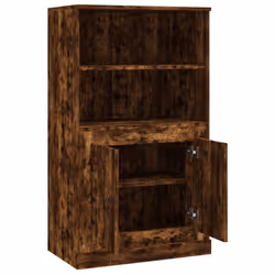 vidaXL Highboard High Sideboard Side Cabinet Storgae Cupboard Engineered Wood - smoked oak - Additional view 7