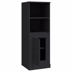 vidaXL Highboard High Sideboard Side Cabinet Storgae Cupboard Engineered Wood - black - Additional view 7