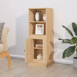 vidaXL Highboard High Sideboard Side Cabinet Storgae Cupboard Engineered Wood - sonoma oak