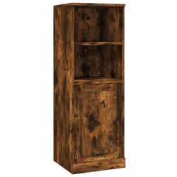 vidaXL Highboard High Sideboard Side Cabinet Storgae Cupboard Engineered Wood - smoked oak