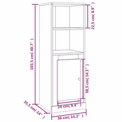 vidaXL Highboard High Sideboard Side Cabinet Storgae Cupboard Engineered Wood - smoked oak - Additional view 9