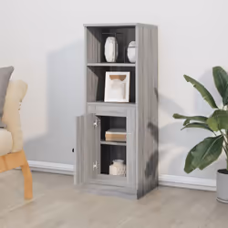 vidaXL Highboard High Sideboard Side Cabinet Storgae Cupboard Engineered Wood - grey sonoma
