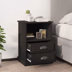 VidaXL 816331 nightstand/bedside table Black