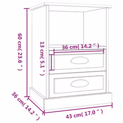 vidaXL Bedside Cabinets Side Table Nightstand Bedroom Bed Cabinet Bed Table - high gloss white, 1 pcs - Additional view 9