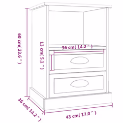 vidaXL Bedside Cabinets Side Table Nightstand Bedroom Bed Cabinet Bed Table - high gloss white, 2 pcs - Additional view 10