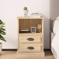 VidaXL 816334 nightstand/bedside table Oak - Additional view 2