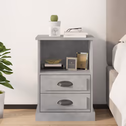 VidaXL 816336 nightstand/bedside table Concrete colour