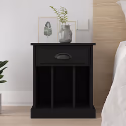 VidaXL 816346 nightstand/bedside table Black