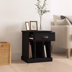 VidaXL 816346 nightstand/bedside table Black