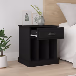 VidaXL 816347 nightstand/bedside table Black - Additional view 3