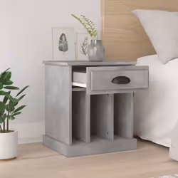vidaXL Bedside Cabinets Bedside Table Nightstand Telephone Stand Table Bedroom - concrete grey, 2 pcs