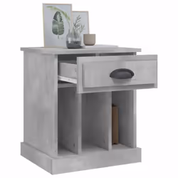 vidaXL Bedside Cabinets Bedside Table Nightstand Telephone Stand Table Bedroom - concrete grey, 2 pcs - Additional view 4