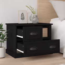 VidaXL 816361 nightstand/bedside table Black