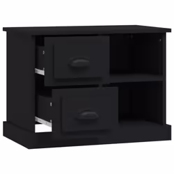 vidaXL Bedside Cabinet Bedside Table Nightstand Side Table Telephone Stand - black - Additional view 5