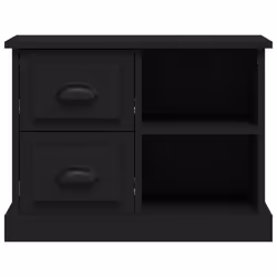 vidaXL Bedside Cabinet Bedside Table Nightstand Side Table Telephone Stand - black - Additional view 6