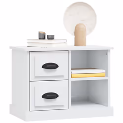 VidaXL 816370 nightstand/bedside table White - Additional view 4