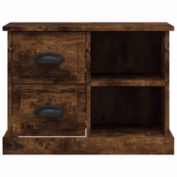 vidaXL Bedside Cabinet Bedside Table Nightstand Side Table Telephone Stand - smoked oak - Additional view 6