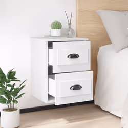 VidaXL 816393 nightstand/bedside table White - Additional view 4