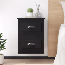 VidaXL 816394 nightstand/bedside table Black