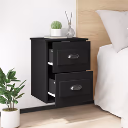 VidaXL 816394 nightstand/bedside table Black
