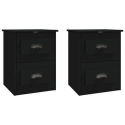 VidaXL 816395 nightstand/bedside table Black