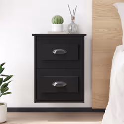 VidaXL 816395 nightstand/bedside table Black