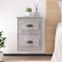 VidaXL 816401 nightstand/bedside table Concrete colour