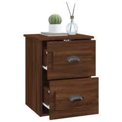 vidaXL Wall-mounted Bedside Cabinets Floating Storage Cabinets Hanging Cabinet - brown oak, 1 pcs - Additional view 4