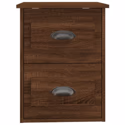 vidaXL Wall-mounted Bedside Cabinets Floating Storage Cabinets Hanging Cabinet - brown oak, 1 pcs - Additional view 6