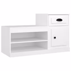 vidaXL Shoe Cabinet Shoe Rack Shoe Storage Shelf Organiser Engineered Wood - white