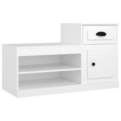 vidaXL Shoe Cabinet Shoe Rack Shoe Storage Shelf Organiser Engineered Wood - white