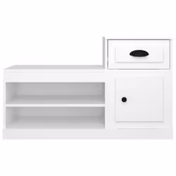 vidaXL Shoe Cabinet Shoe Rack Shoe Storage Shelf Organiser Engineered Wood - white - Additional view 5