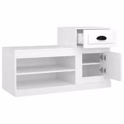 vidaXL Shoe Cabinet Shoe Rack Shoe Storage Shelf Organiser Engineered Wood - white - Additional view 7