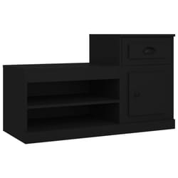 vidaXL Shoe Cabinet Shoe Rack Shoe Storage Shelf Organiser Engineered Wood - black