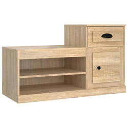 vidaXL Shoe Cabinet Shoe Rack Shoe Storage Shelf Organiser Engineered Wood - sonoma oak