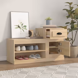 vidaXL Shoe Cabinet Shoe Rack Shoe Storage Shelf Organiser Engineered Wood - sonoma oak