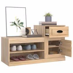 vidaXL Shoe Cabinet Shoe Rack Shoe Storage Shelf Organiser Engineered Wood - sonoma oak - Additional view 4
