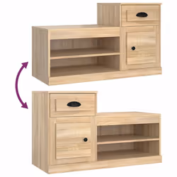 vidaXL Shoe Cabinet Shoe Rack Shoe Storage Shelf Organiser Engineered Wood - sonoma oak - Additional view 8