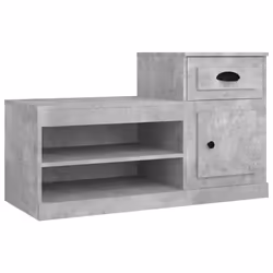 vidaXL Shoe Cabinet Shoe Rack Shoe Storage Shelf Organiser Engineered Wood - concrete grey