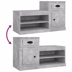 vidaXL Shoe Cabinet Shoe Rack Shoe Storage Shelf Organiser Engineered Wood - concrete grey - Additional view 8