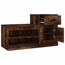 vidaXL Shoe Cabinet Shoe Rack Shoe Storage Shelf Organiser Engineered Wood - smoked oak - Additional view 7