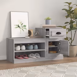 vidaXL Shoe Cabinet Shoe Rack Shoe Storage Shelf Organiser Engineered Wood - grey sonoma