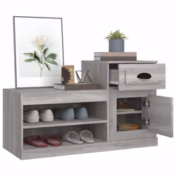 vidaXL Shoe Cabinet Shoe Rack Shoe Storage Shelf Organiser Engineered Wood - grey sonoma - Additional view 4