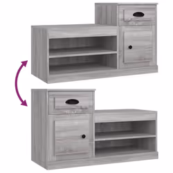 vidaXL Shoe Cabinet Shoe Rack Shoe Storage Shelf Organiser Engineered Wood - grey sonoma - Additional view 8