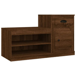 vidaXL Shoe Cabinet Shoe Rack Shoe Storage Shelf Organiser Engineered Wood - brown oak