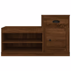 vidaXL Shoe Cabinet Shoe Rack Shoe Storage Shelf Organiser Engineered Wood - brown oak - Additional view 5
