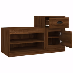 vidaXL Shoe Cabinet Shoe Rack Shoe Storage Shelf Organiser Engineered Wood - brown oak - Additional view 7