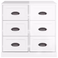 vidaXL Sideboard Storage Cabinet Storage Cupboard Highboard Engineered Wood - high gloss white - Additional view 5
