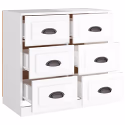 vidaXL Sideboard Storage Cabinet Storage Cupboard Highboard Engineered Wood - high gloss white - Additional view 7