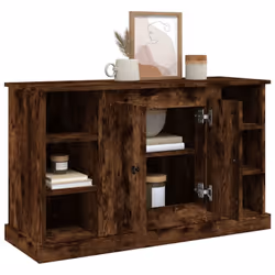 vidaXL Sideboard Engineered Wood Cupboard Side Coffee Cabinet Multi Colours - smoked oak - Additional view 4